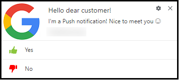 Браузерно push известие с бутони
