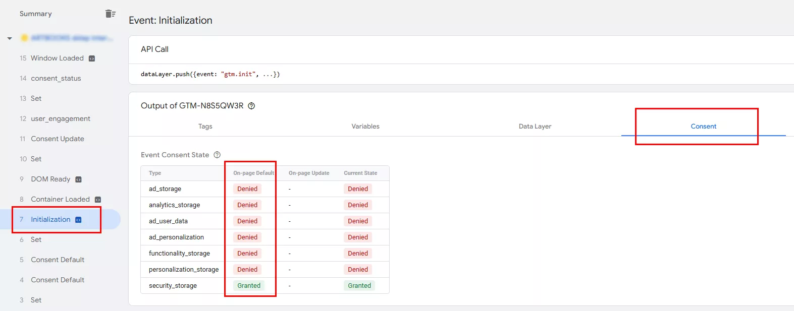 GA4 configuration tag example with consent mode setup in GTM