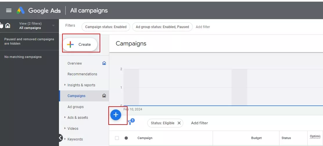 Как да настроите кампания за Demand Gen?  Създайте нова кампания в Google ads. Щракнете върху един от бутоните – „Създай” или „+” и изберете „Нова кампания”.