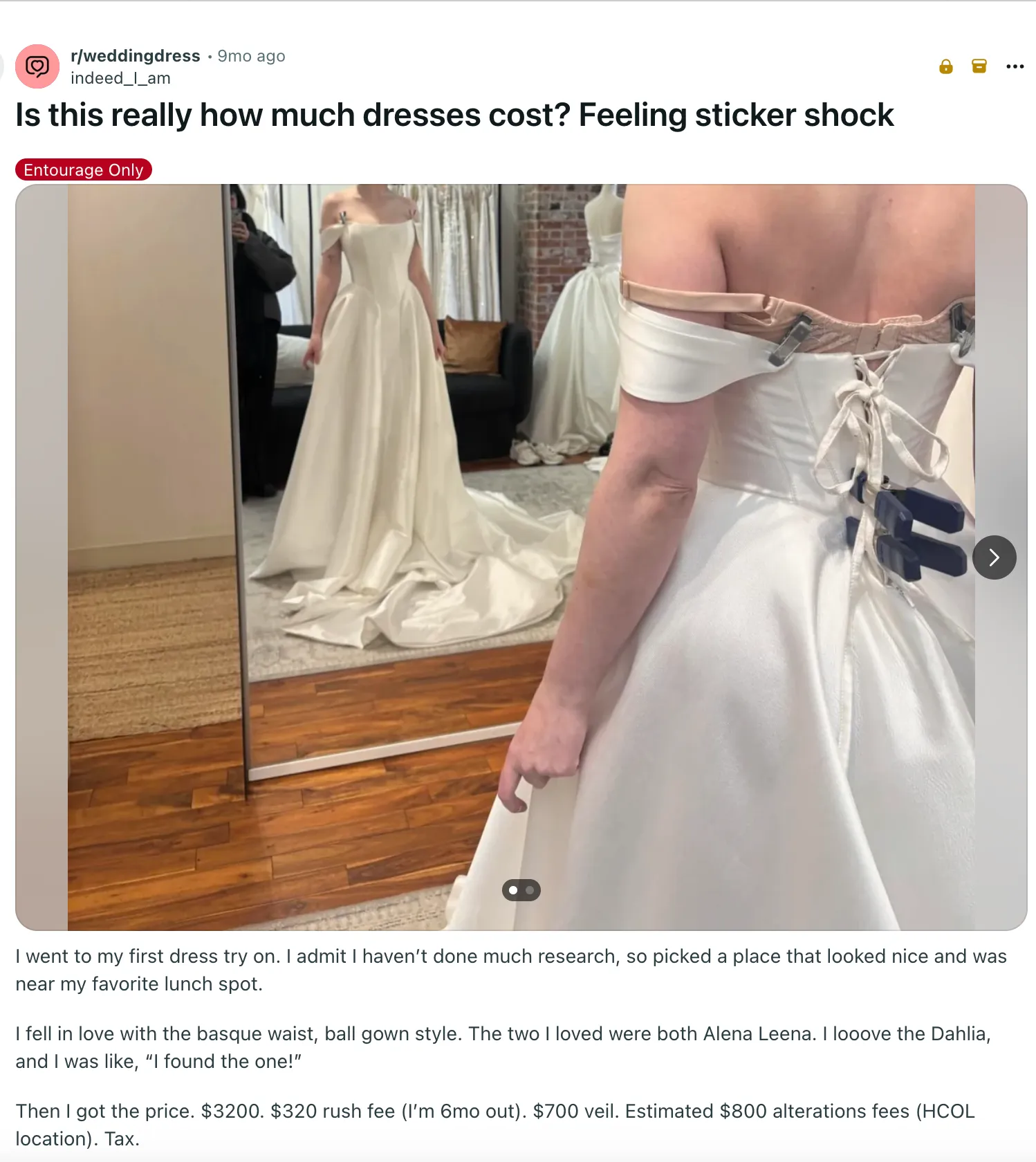 Приклад допису в Reddit про негативний досвід взаємодії