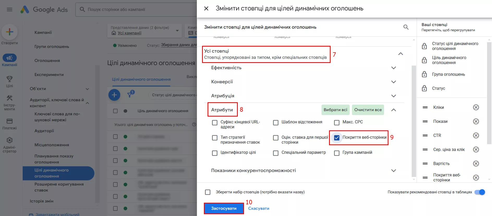 Аналіз показника «Покриття вебсайту»