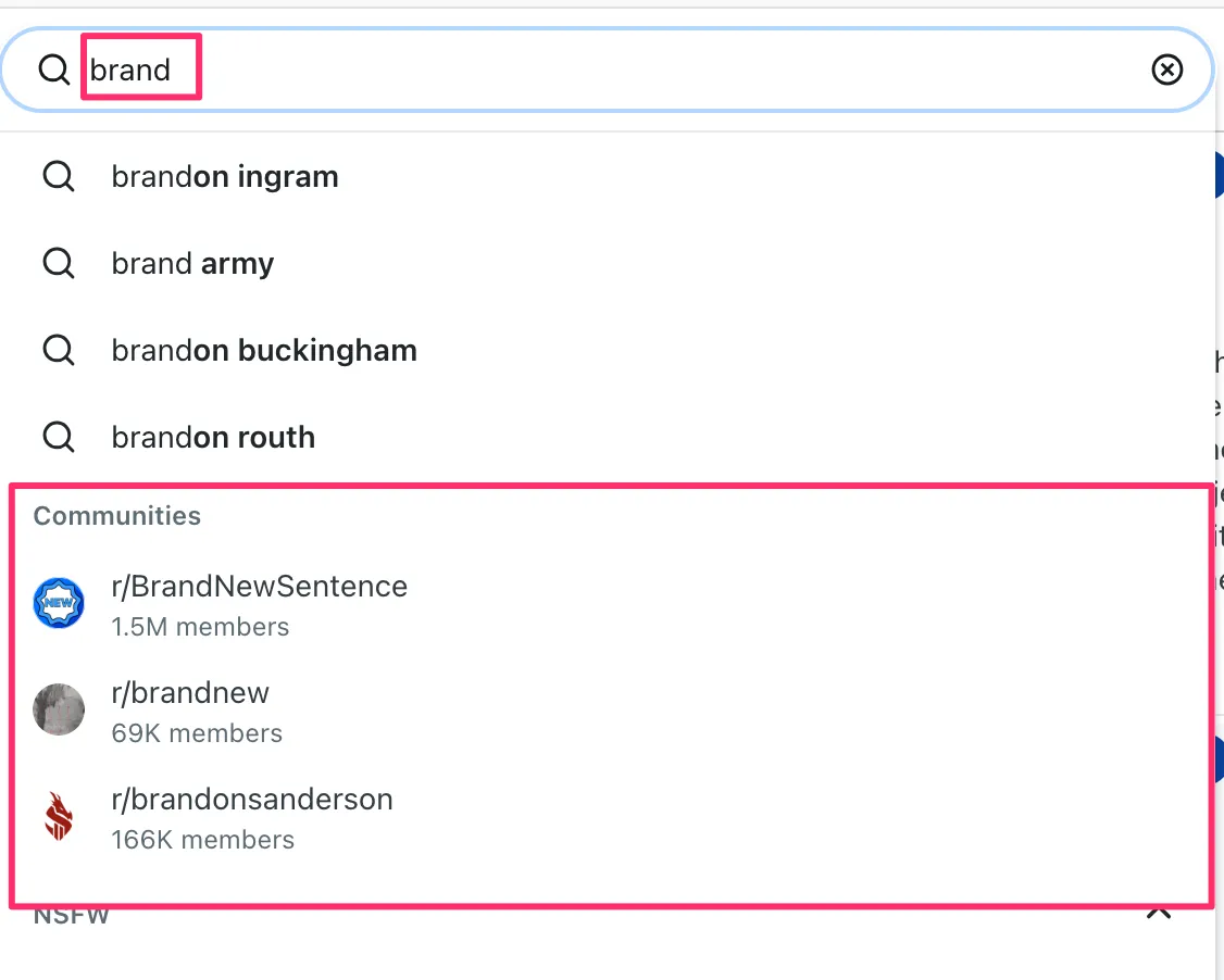 Приклад видачі в Reddit за пошуковим словом
