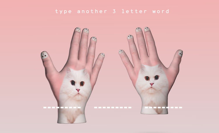 3 letters. 2 hands. WTF