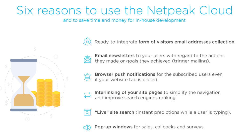 6 reasons to use Netpeak Cloud