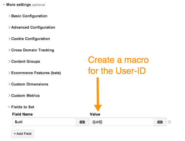 Создать макрос для User-ID