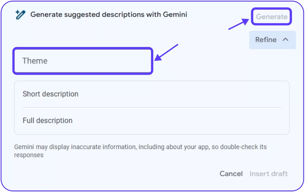 Генерация текстовых метаданных с помощью Gemini