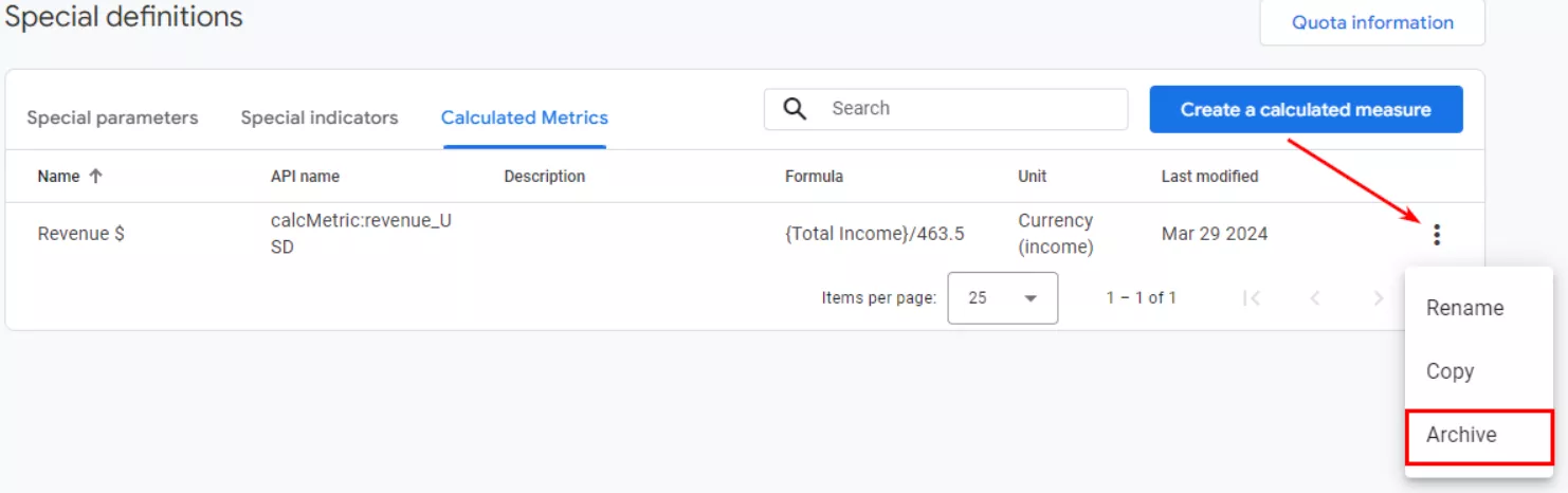 click on the three-dot menu on the right. Then click Archive