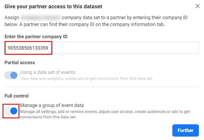 Select Manage a group of event data