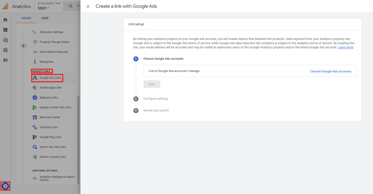 By linking GA4 with Google Ads