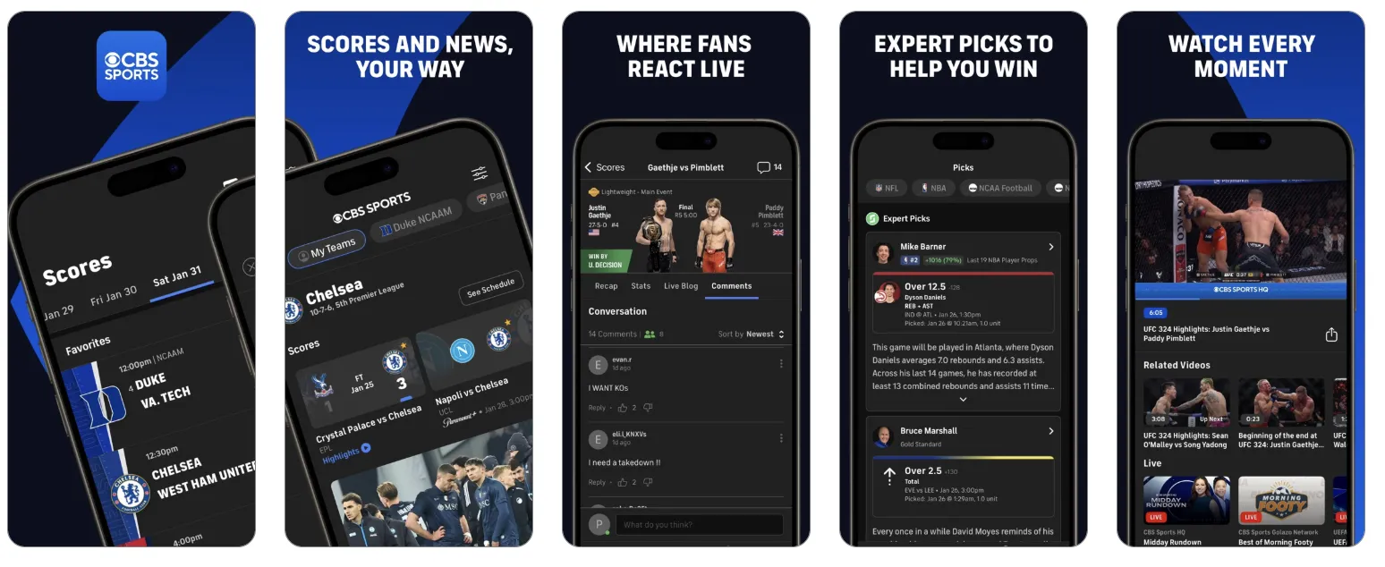 CBS Sports App defolt