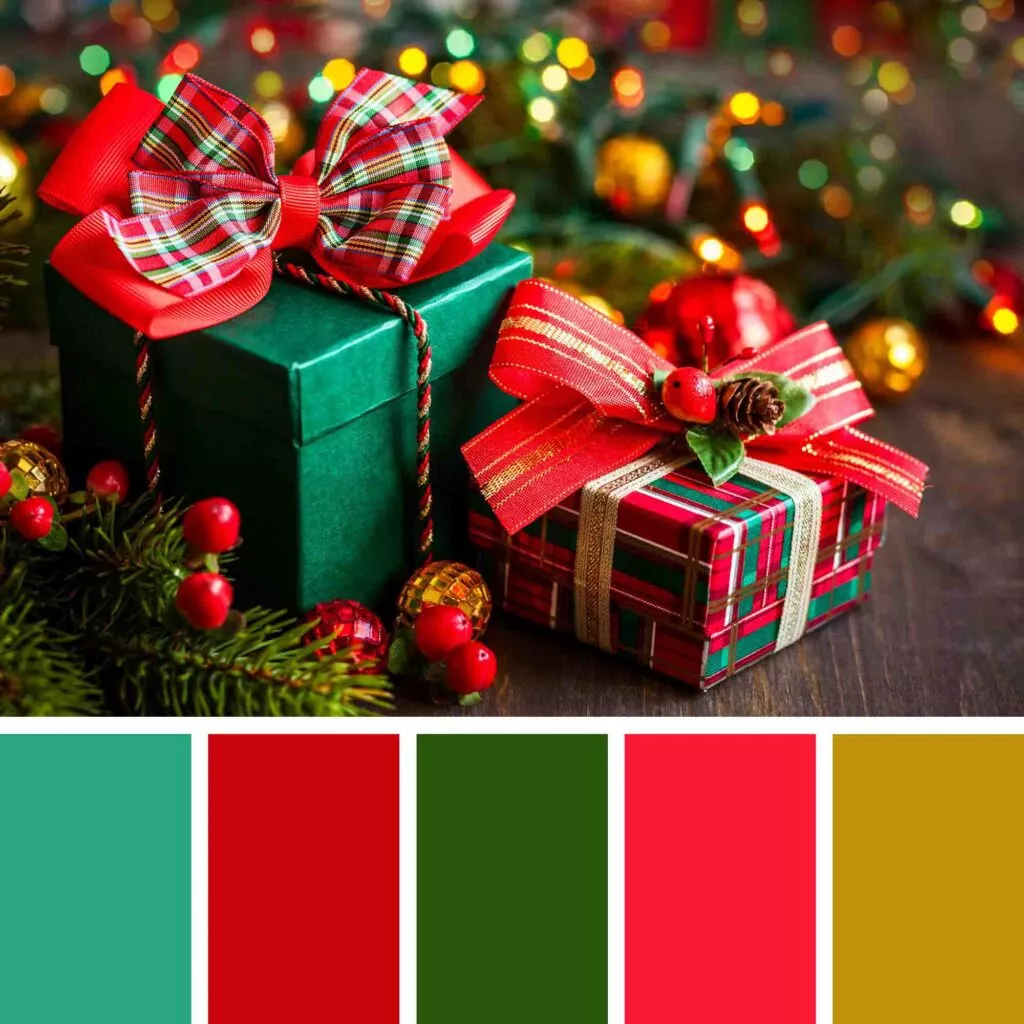 Christmas presents color palette