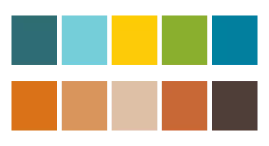 example of difference between color palettes for teenagers and adults