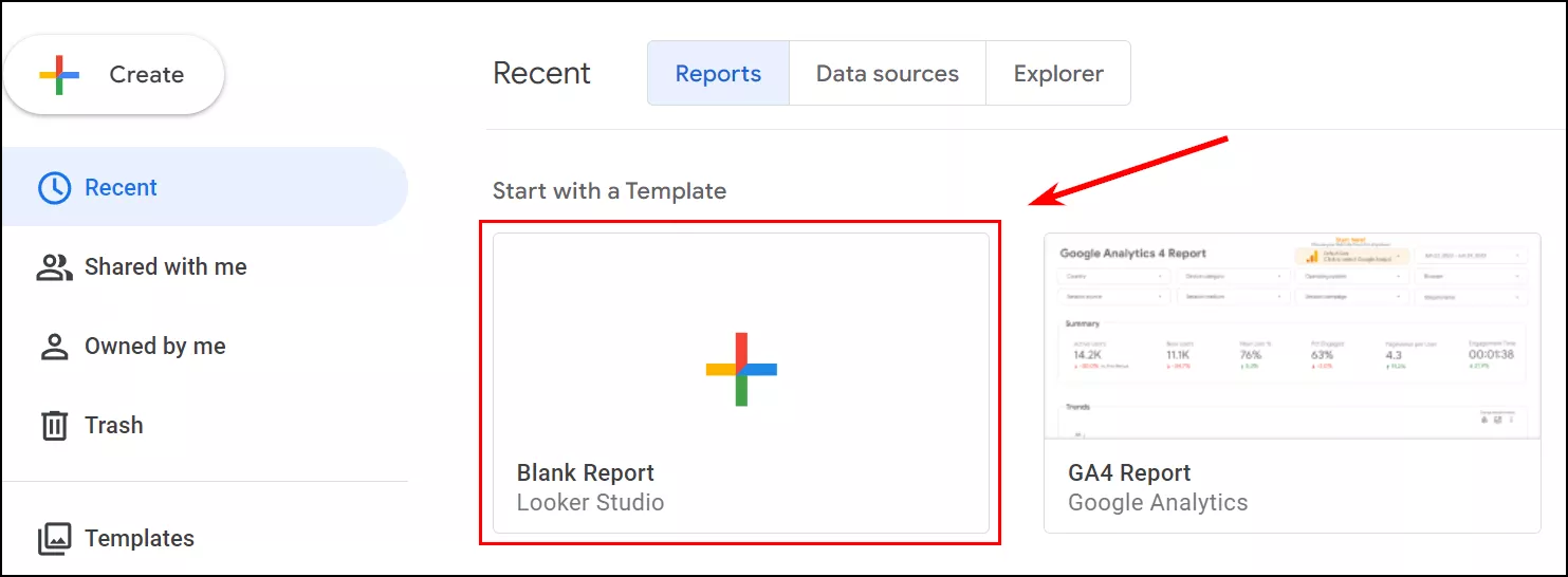 Create a new report.