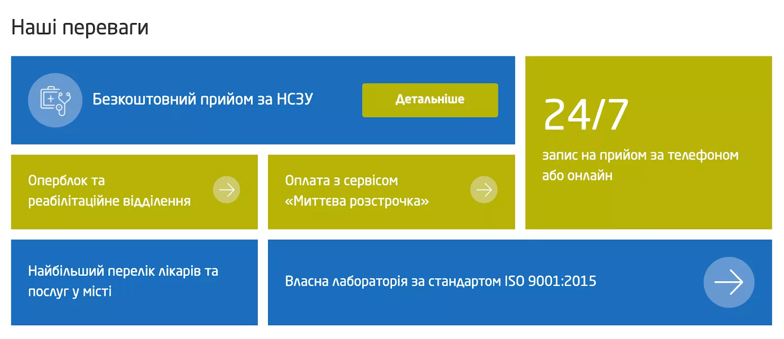 cro он клінік блок наші переваги