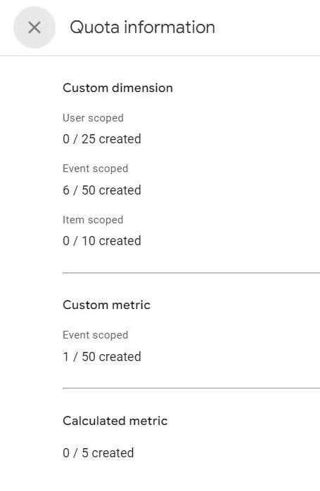 Custom metrics are determined based solely on a specific event parameter