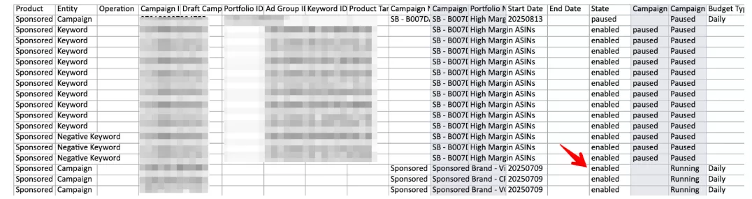 PPC bulk operations new campaign