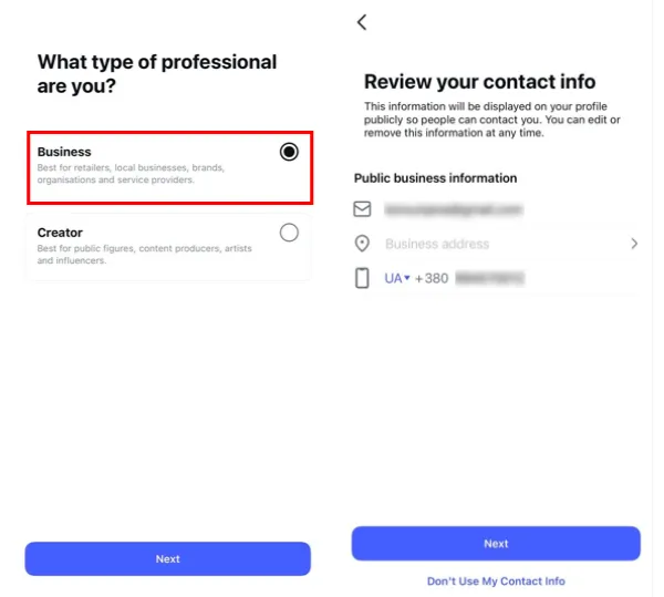 Додайте контактні дані — email, телефон або адресу