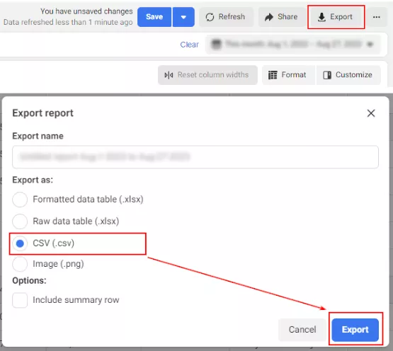 Export the file in a convenient format.