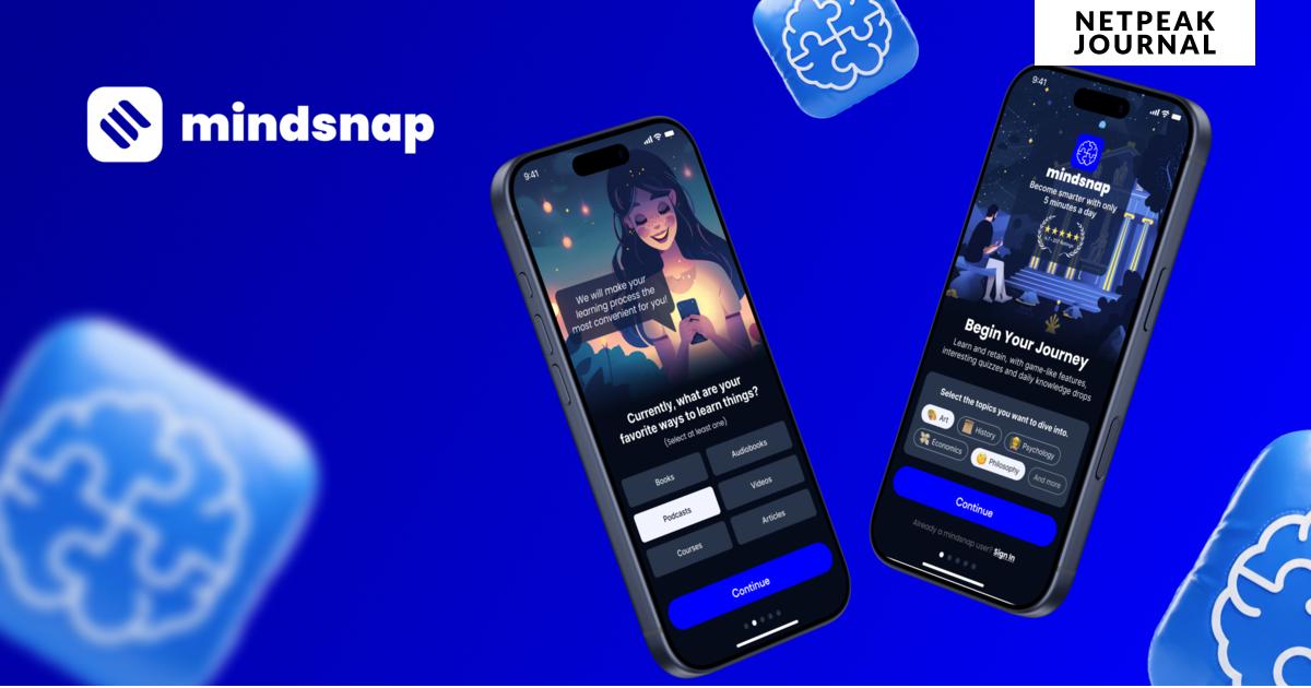 Кейс: Дизайн-супровід для Mindsnap — +15 394% завантажень | Netpeak Journal