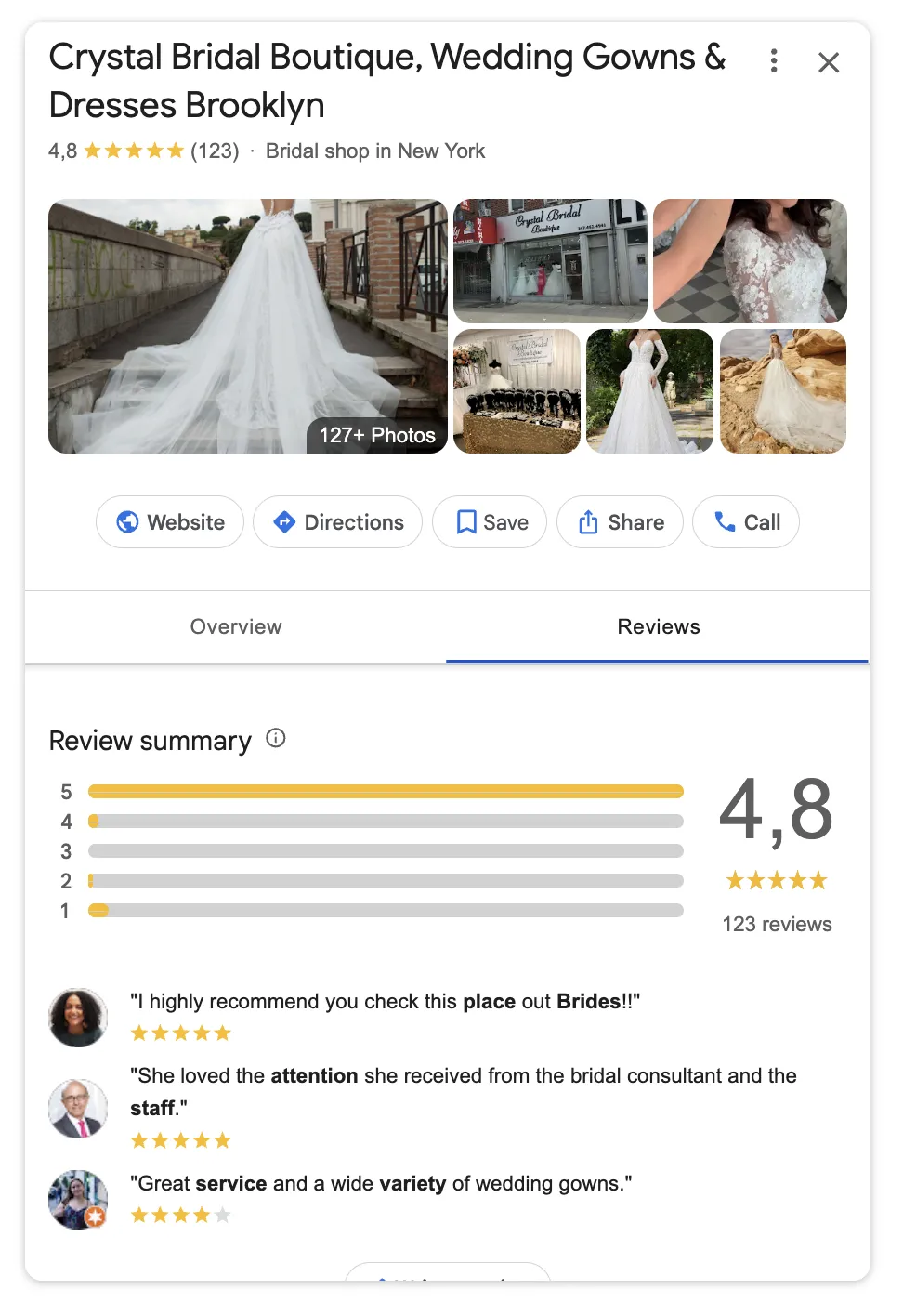 Google Business Profile example