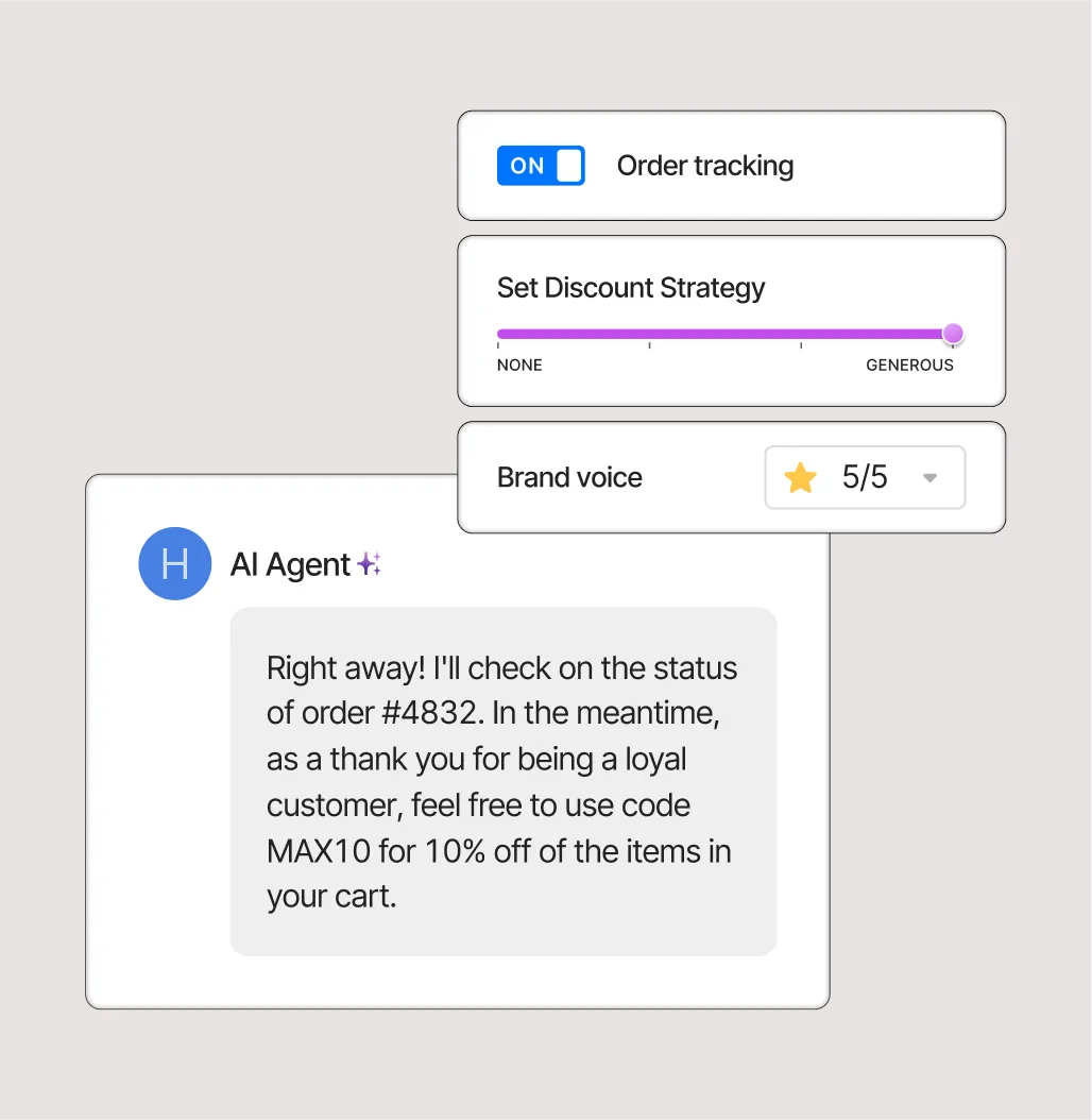 Gorgias AI Agent chatbot test drive 1