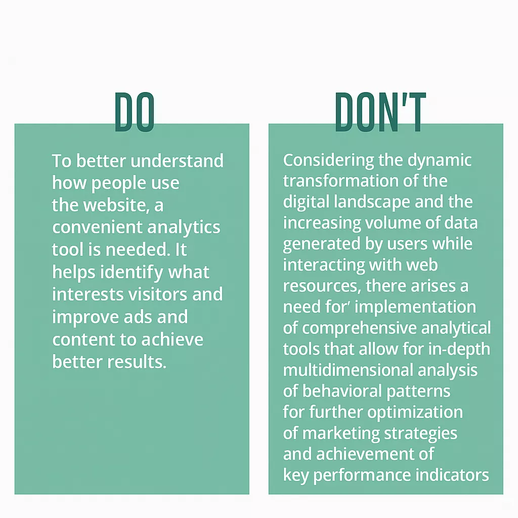 Create content that is simple, clear, and informative