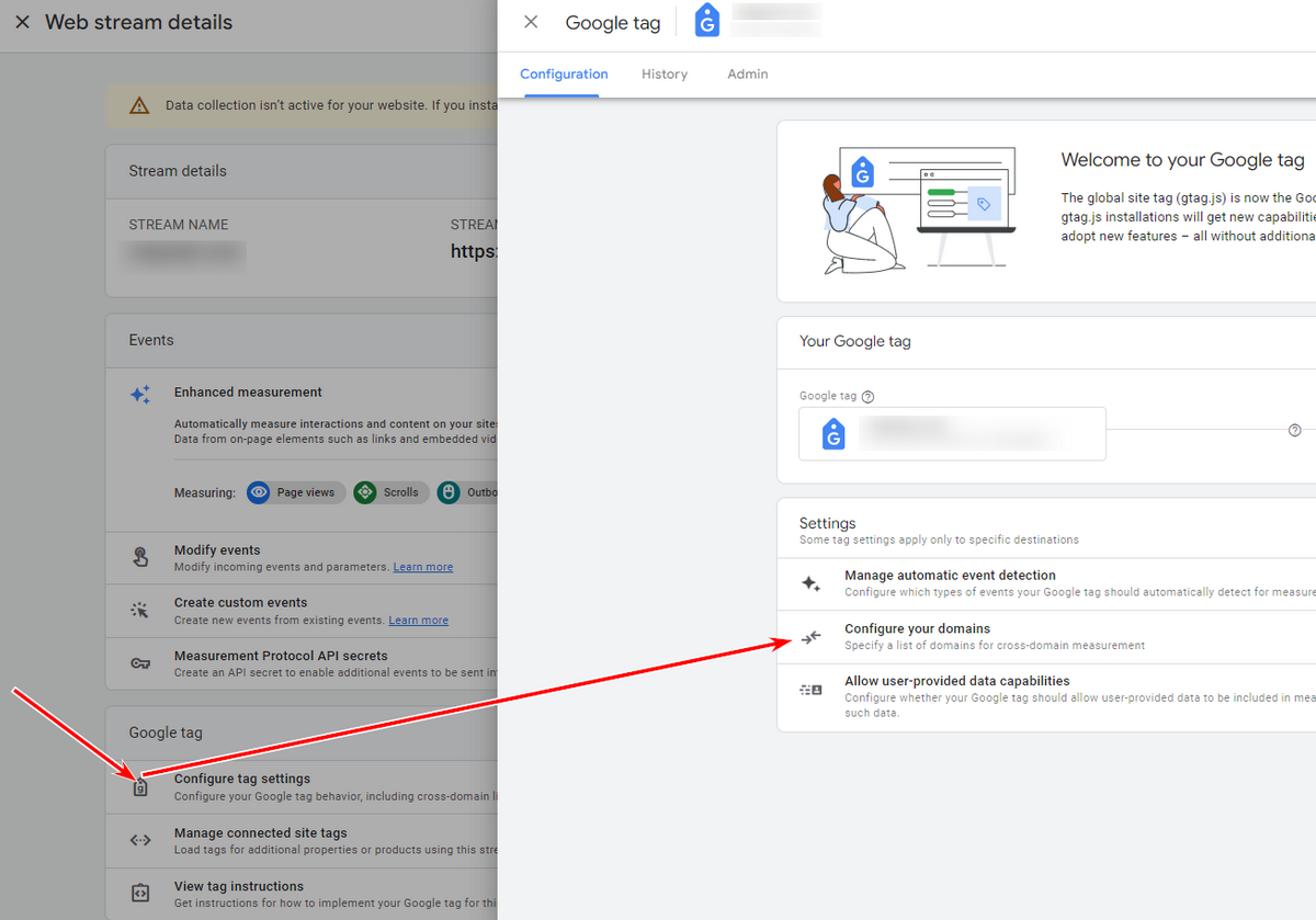 If you have several domains, go in the same stream
