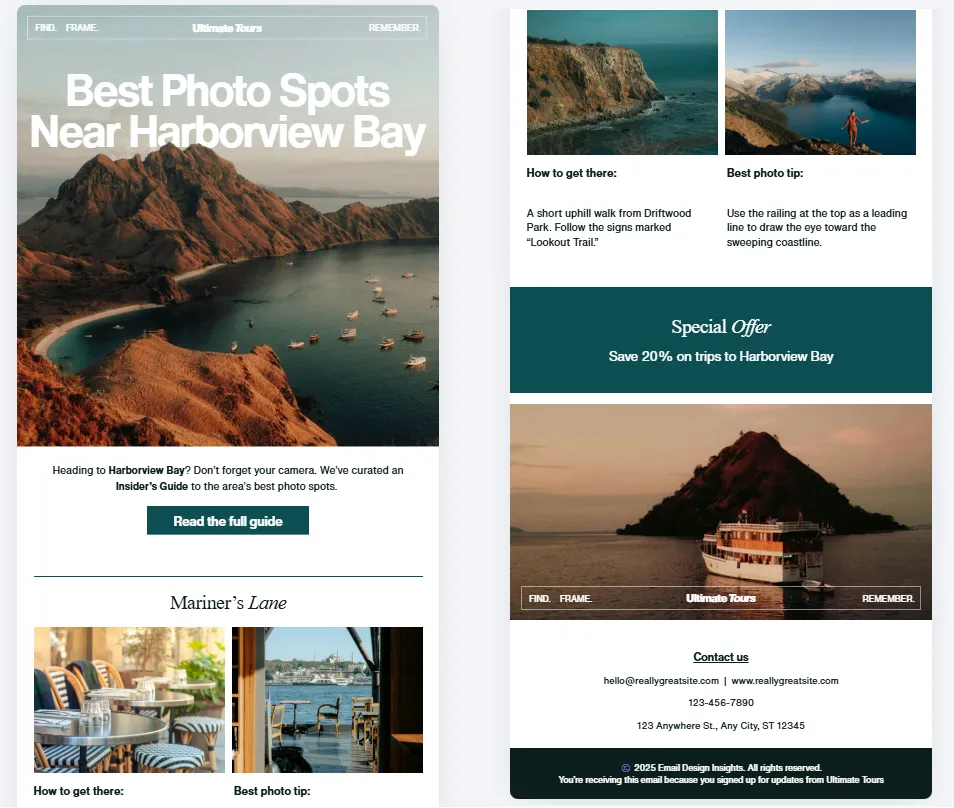 Стъпка 4: Изградете имейла с „design blocks“