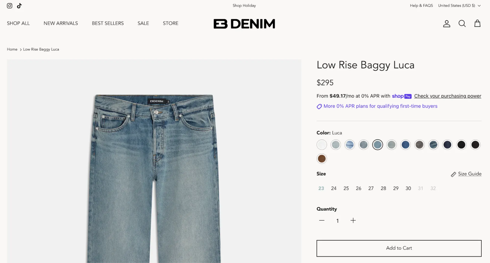 Jeans linked in the UGC post
