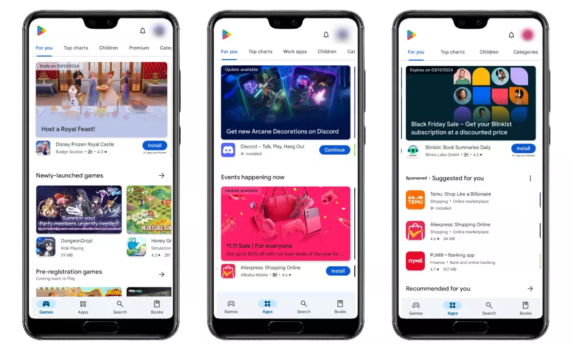 Примеры LiveOps в Google Play
