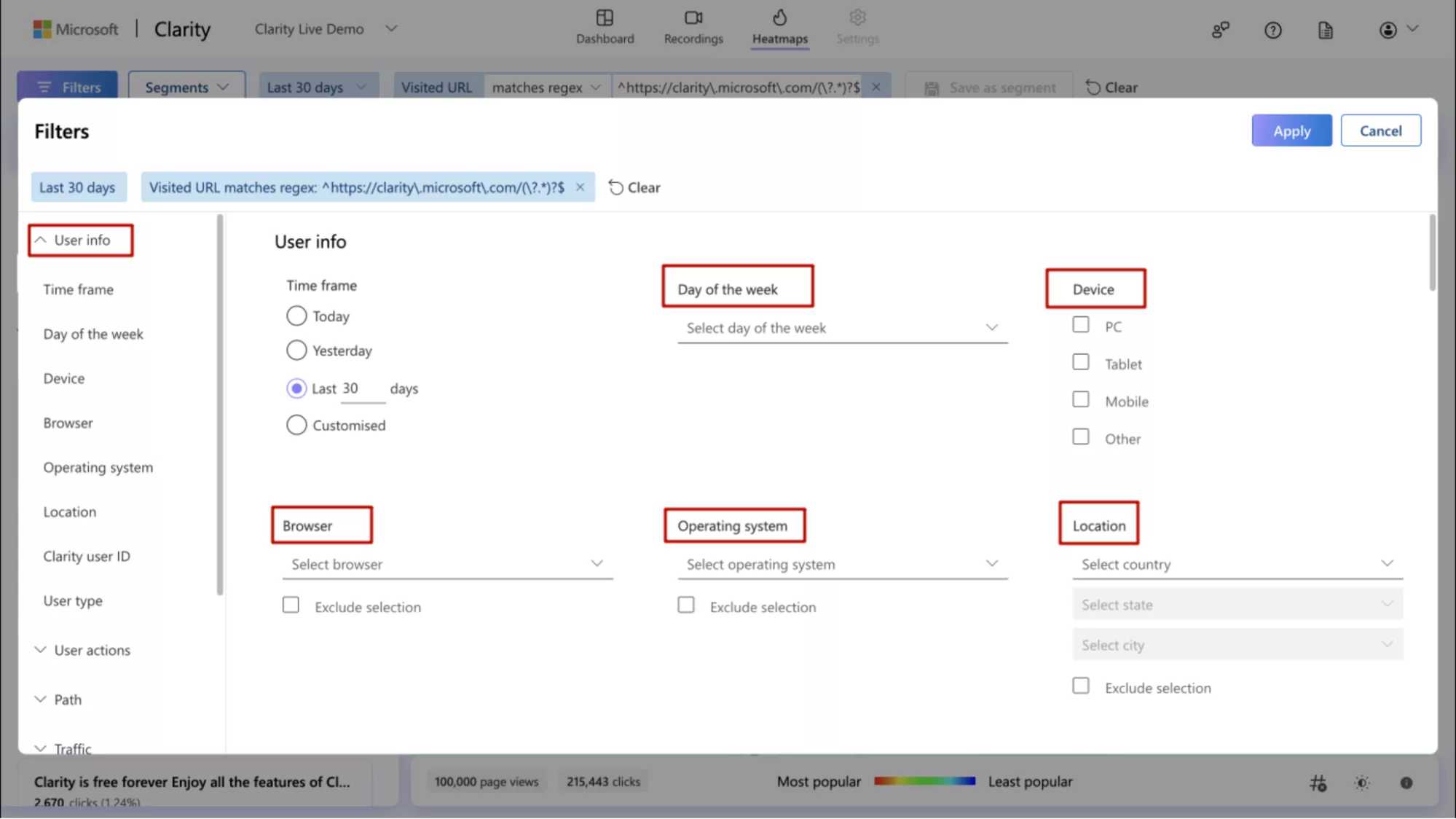 Информация о пользователе (User info)