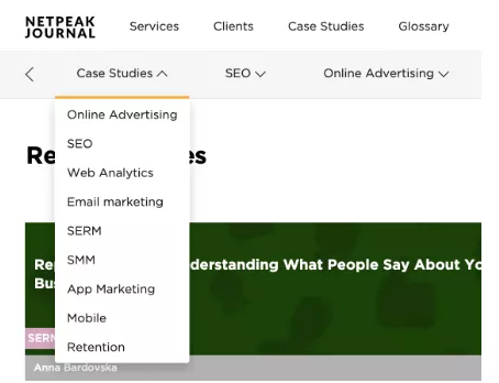 Site Content Structure Example