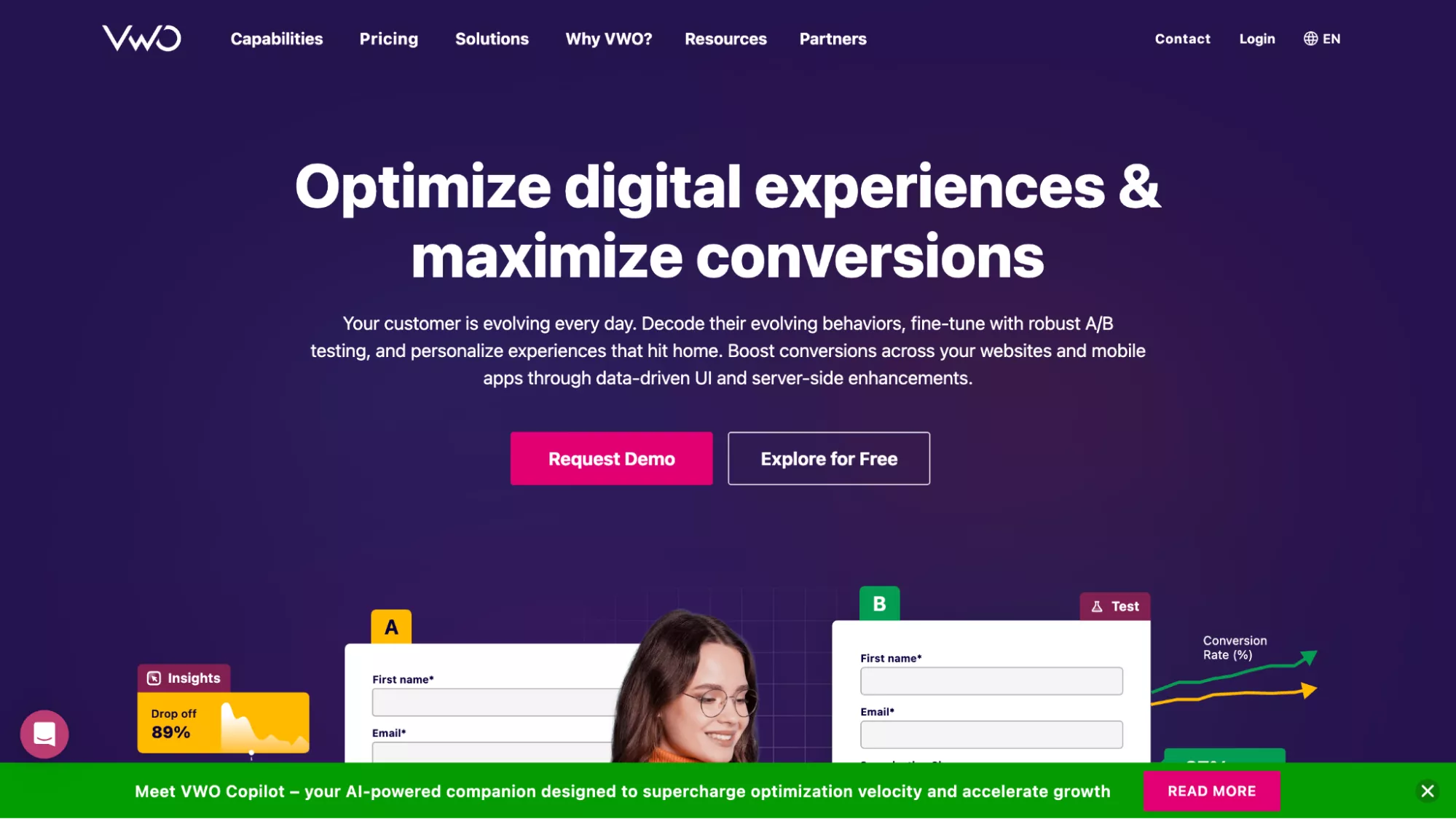 VWO — гнучкість і no-code редактор