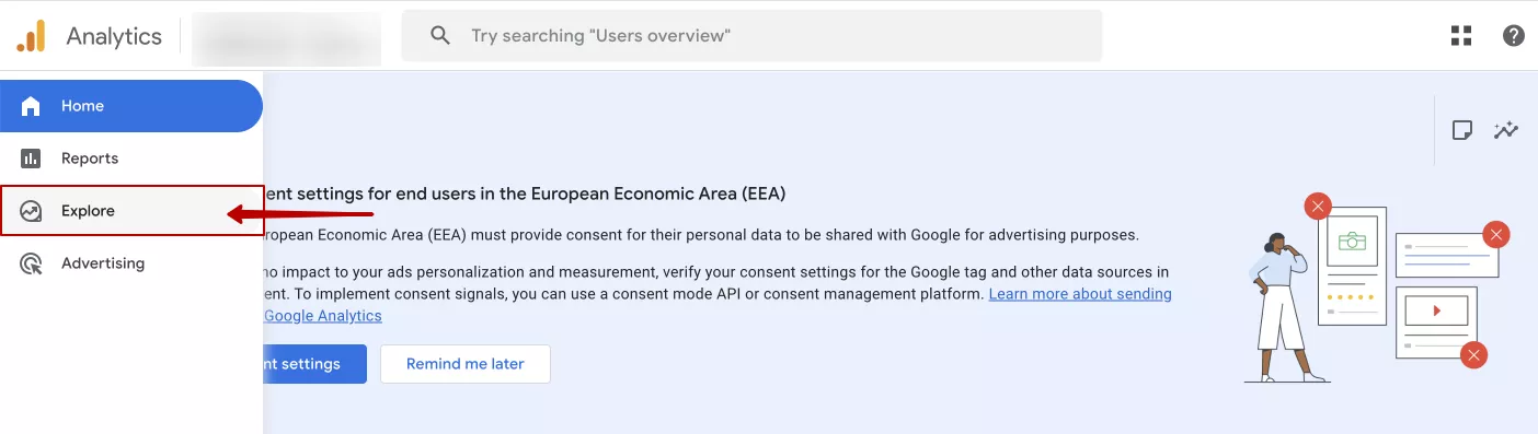 Процесс создания индивидуального отчета в GA4