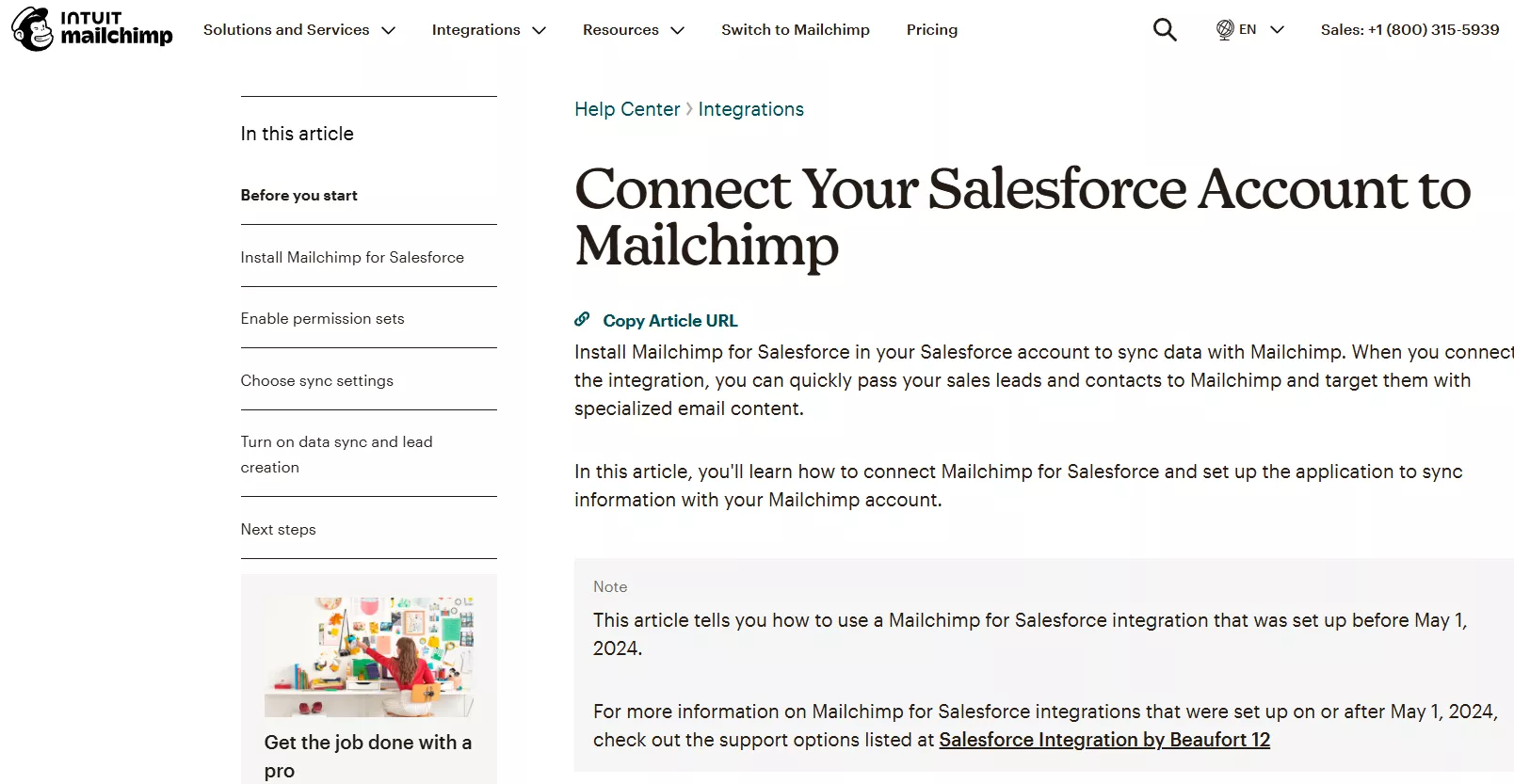 Інструкція із під’єднання акаунта Salesforce до Mailchimp