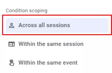 Выберите «Все сеансы», чтобы охватить всех посетителей с высокой вероятностью покупки