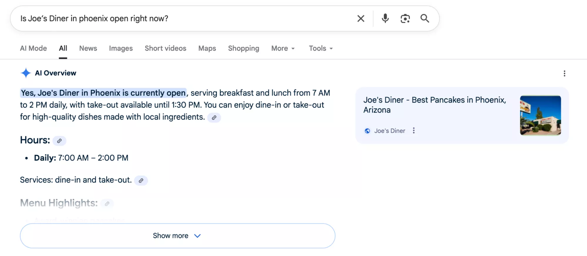 Zero-click Google search