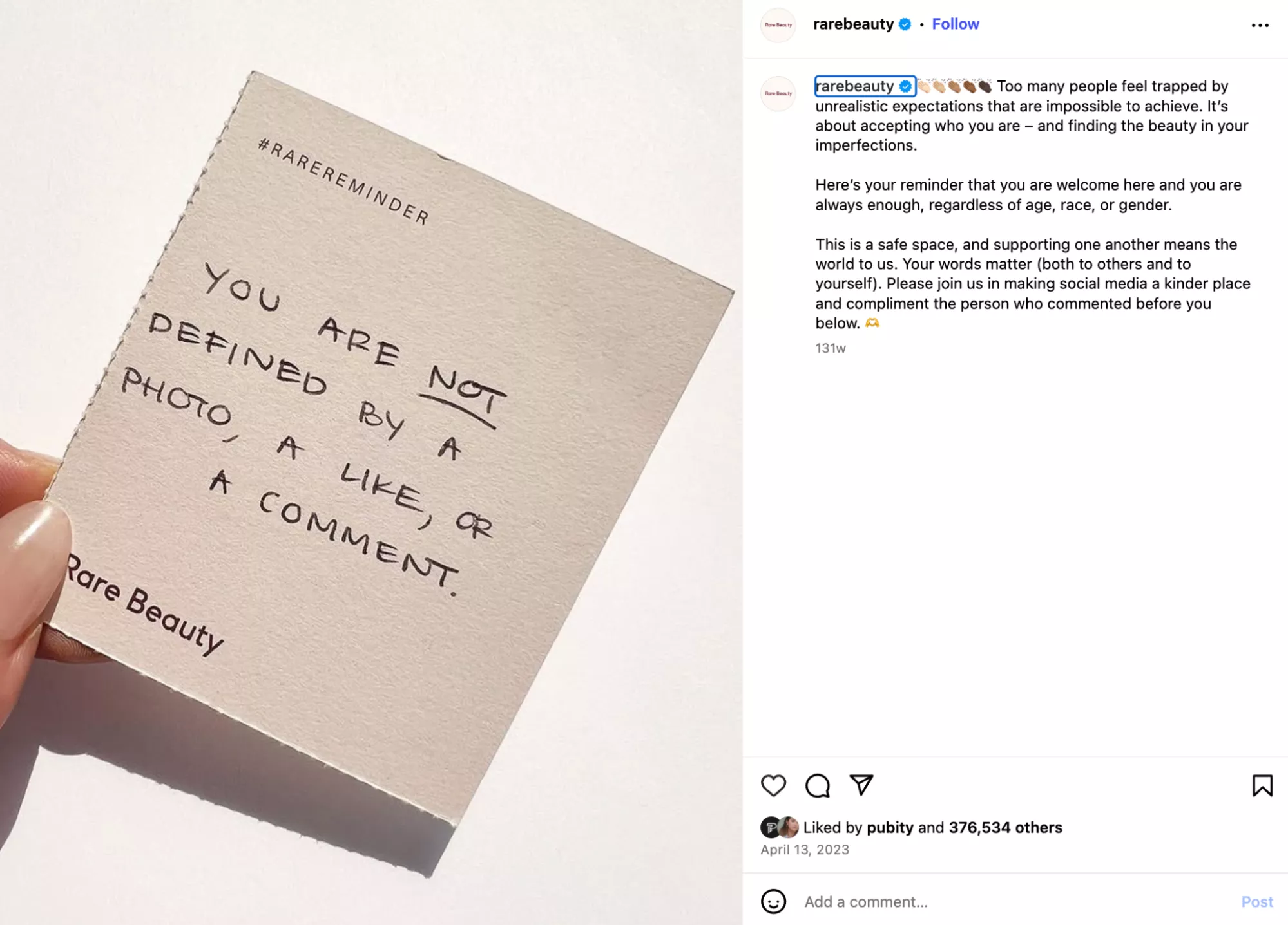 Rare Beauty Social Media Marketing