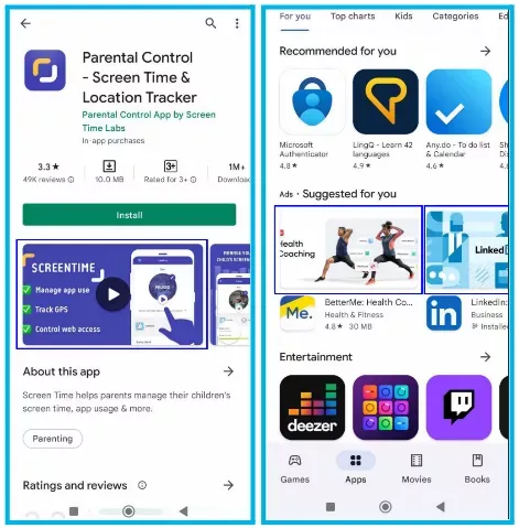 Приклад банеру в Google Play