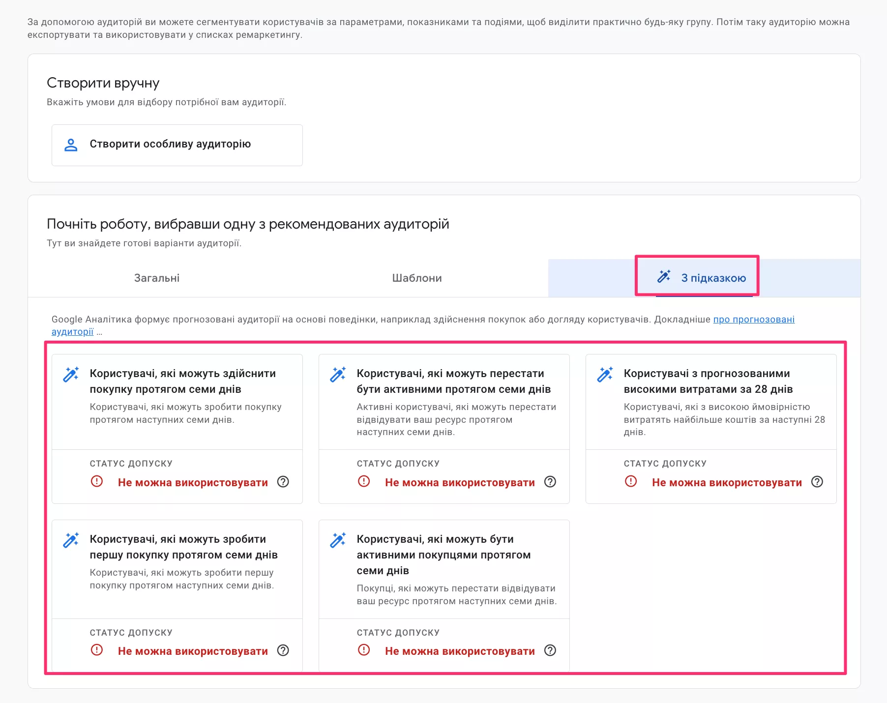 Прогнозовані аудиторії