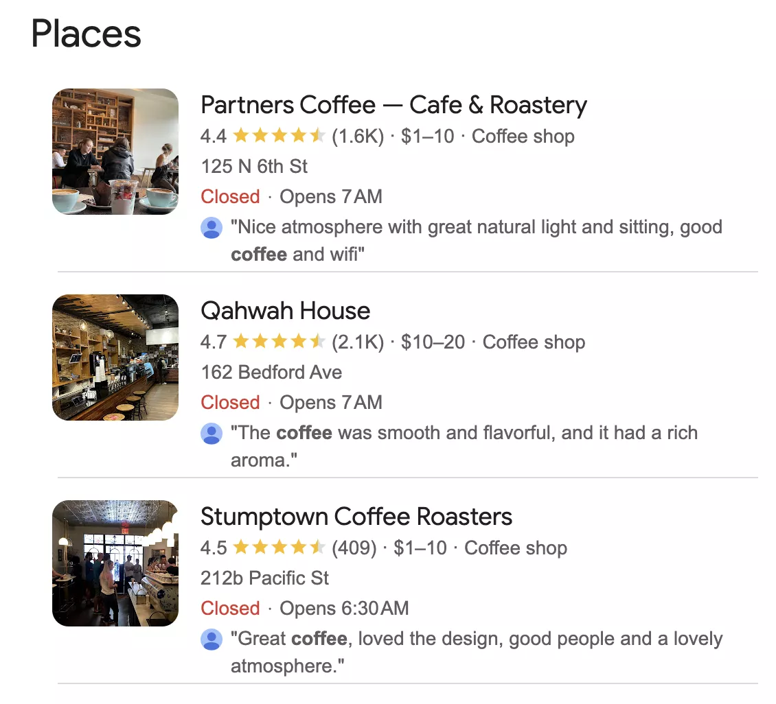 AI reviews on Google