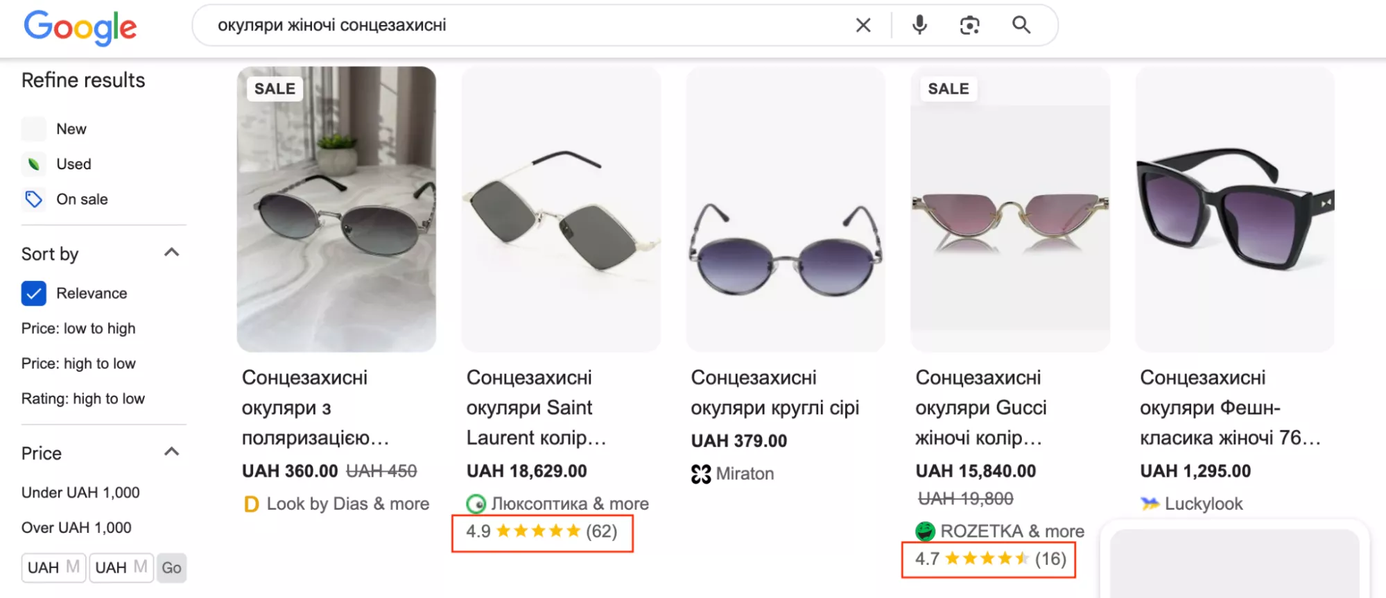 Рейтинг товаров