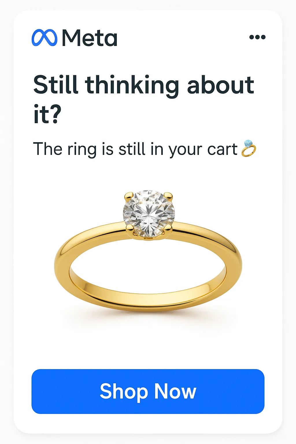 Meta retargeting ad example