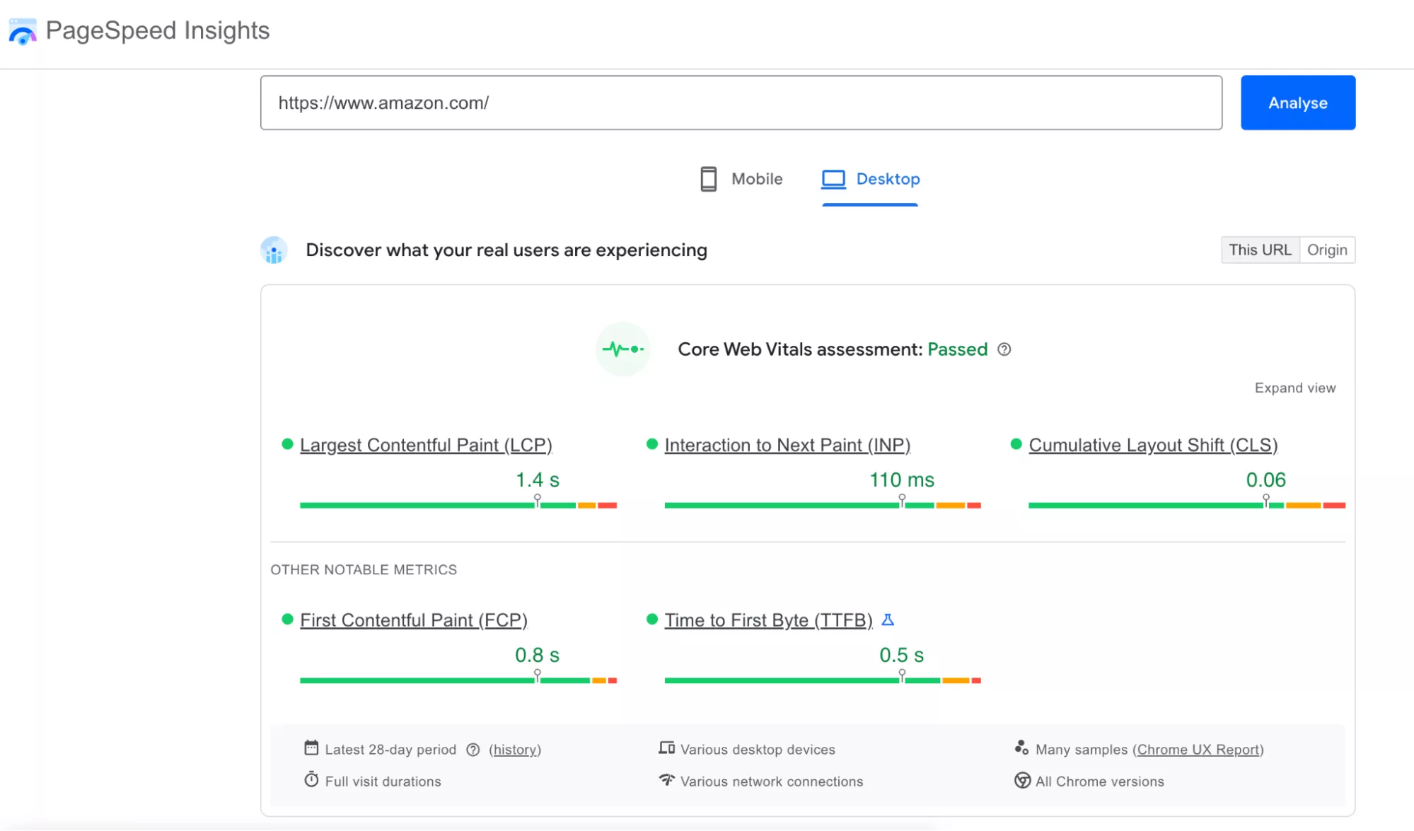 Website Core Web Vitals