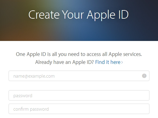 Създайте Apple ID