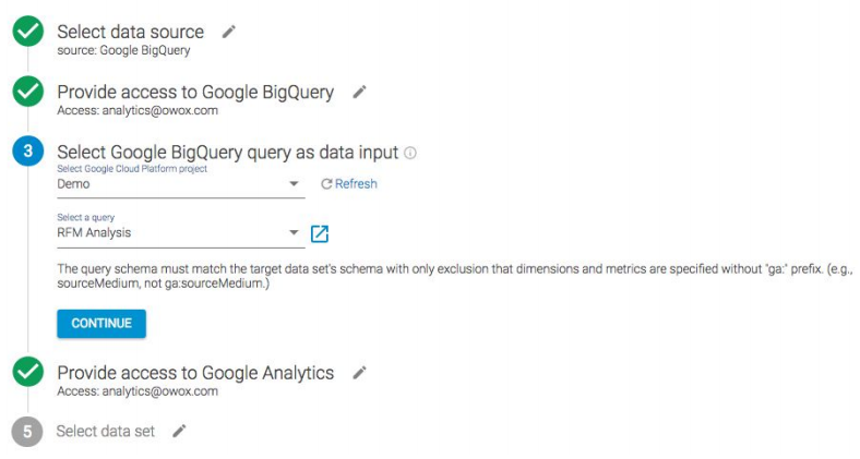 Импортировать данные в Google Analytics