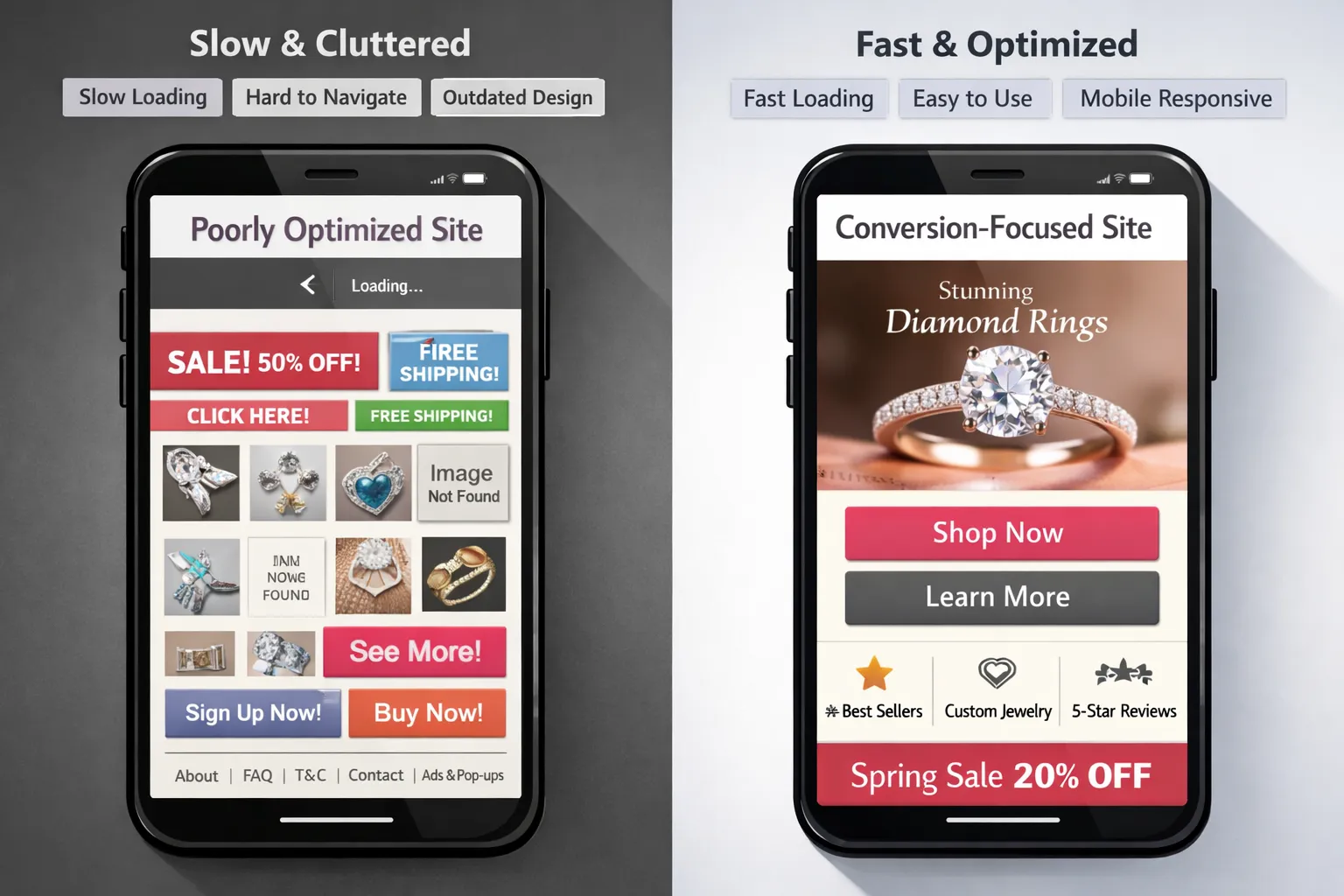 Jewelry site comparison