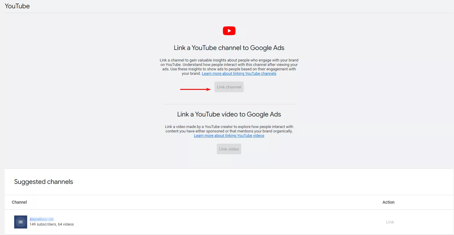 Канал появится в разделе Suggestions. 