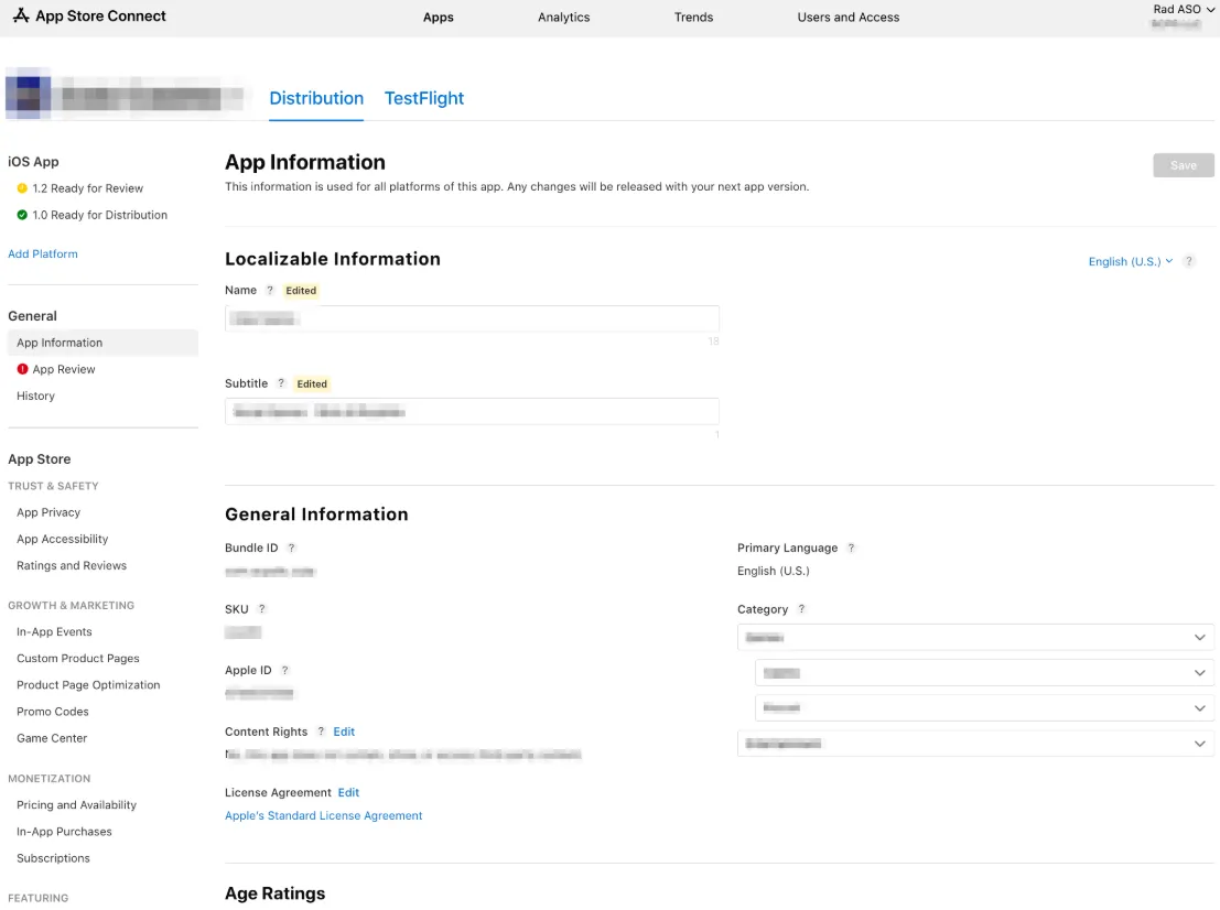 License & Agreement &mdash; сервіс пропонує стандартну угоду Apple Standard EULA, але якщо у вас специфічний сервіс (наприклад, банківський або корпоративний), де потрібні особливі юридичні умови, ви можете вставити текст своєї угоди.