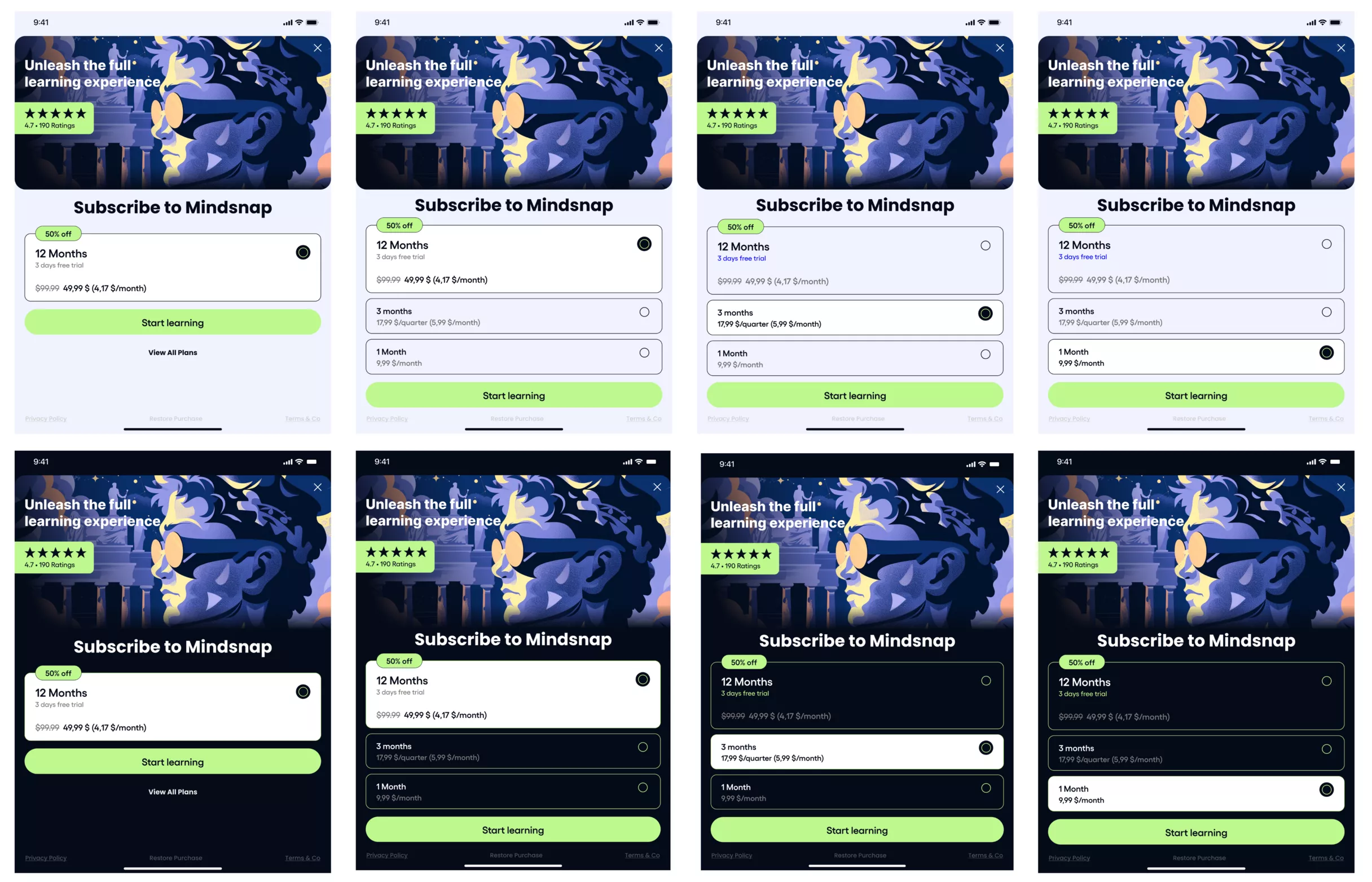 mindsnap design paywall после планшет